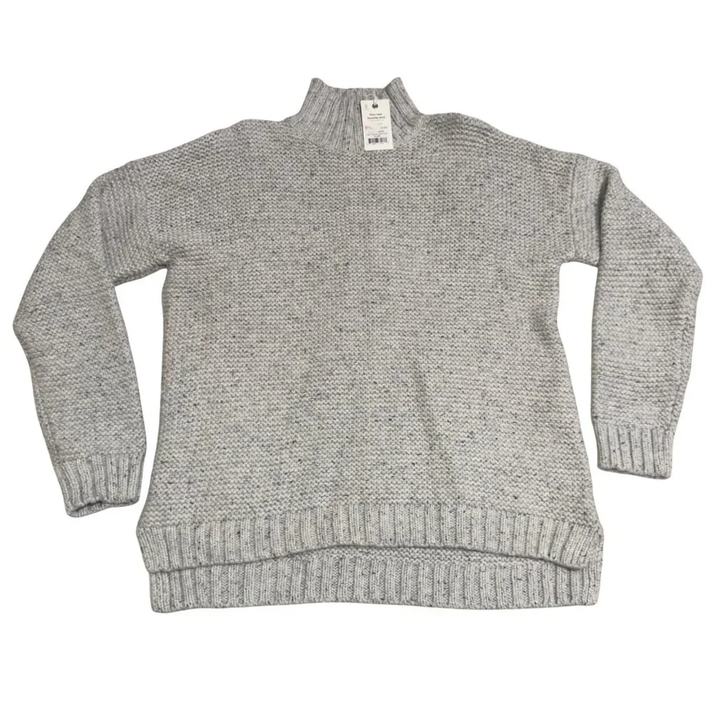 Marine‎ Layer Remi Womens Heather Grey Neps Turtleneck knit Sweater size Small